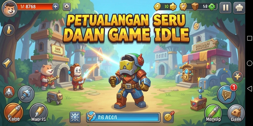 Tampilan menarik dari gameplay Idle di 8768.