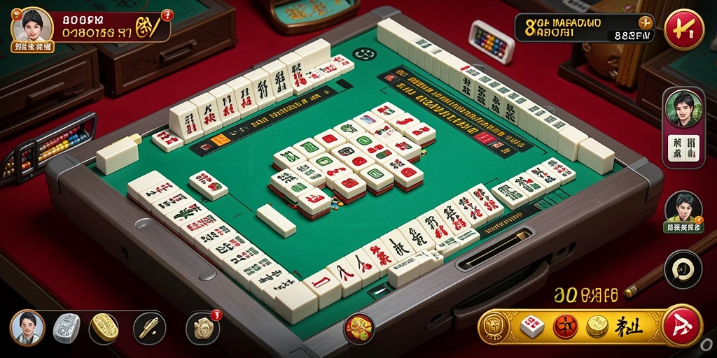 Tampilan gameplay Mahjong yang menarik dan menawan di 888FW.