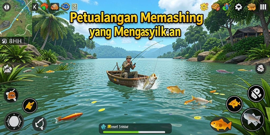 Tangkapan ikan yang menakjubkan dalam gameplay 8HHH.