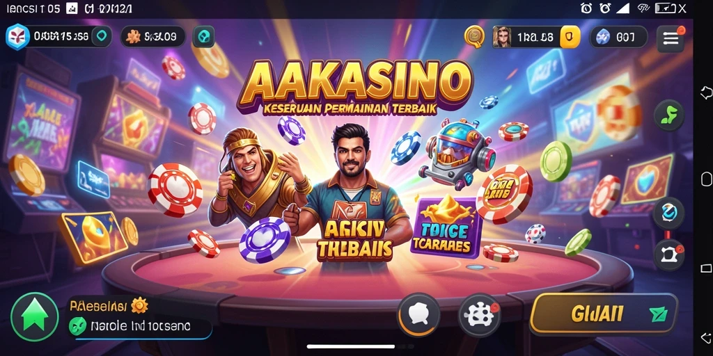 Screenshot AAKASINO menampilkan gameplay Arcade yang menegangkan dan menyenangkan.