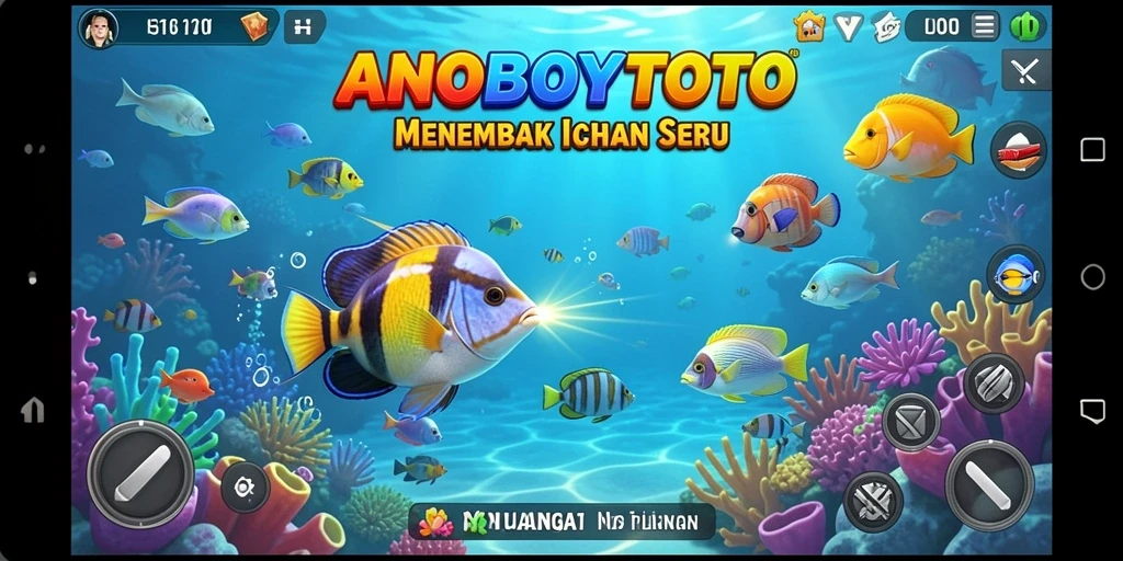 Screenshot ANOBOYTOTO menampilkan gameplay Tembak Ikan yang seru.