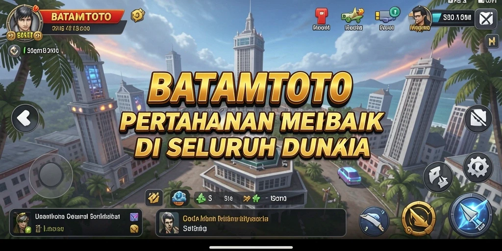 Tangkapan layar menunjukkan aksi pertahanan yang intens dalam BATAMTOTO.