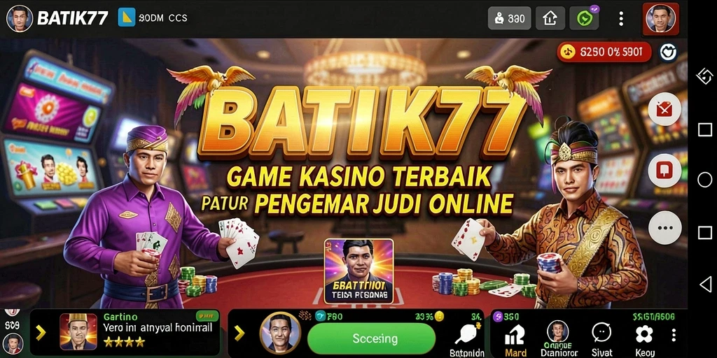 Tampilan gameplay menarik di BATIK77 dengan pengalaman Kasino yang autentik.