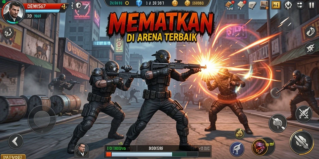 Gameplay seru dengan karakter Fighting yang beragam.