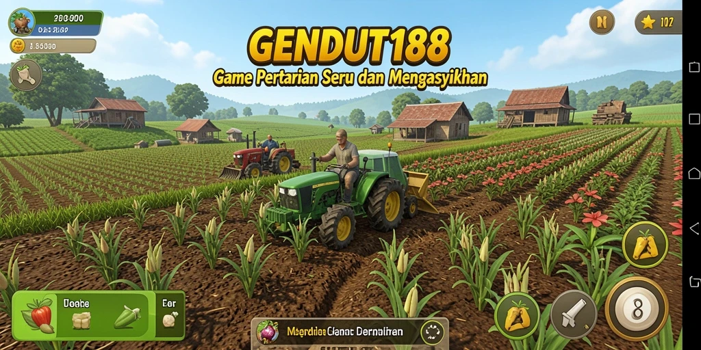 Tampilan screenshot GENDUT188 menampilkan aktivitas bertani yang seru.