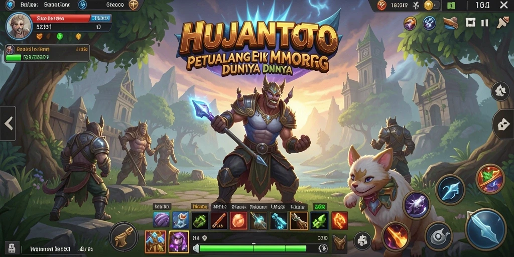 Gameplay seru HUJANTOTO dalam dunia MMORPG yang luas.