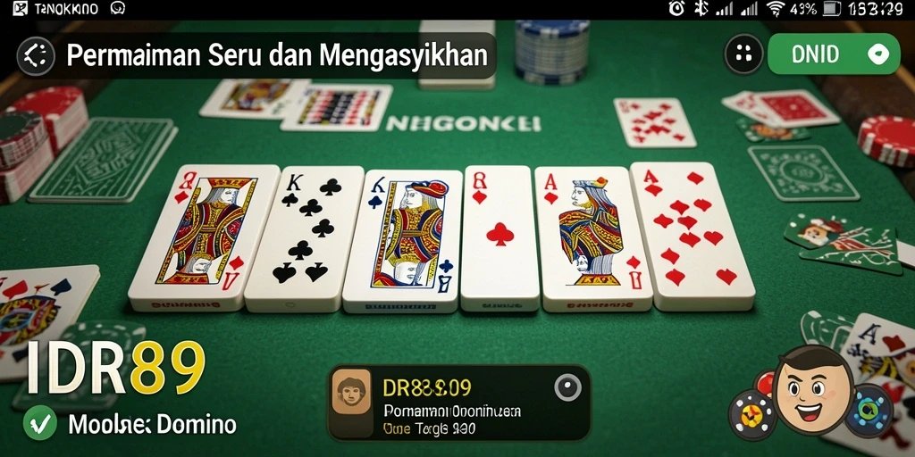 Tampilan gameplay seru dalam permainan Domino IDR89.