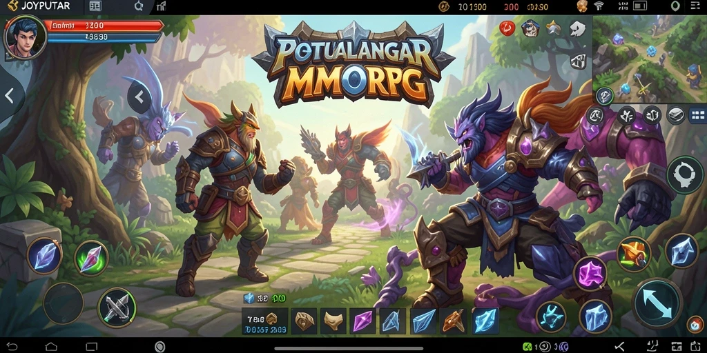 Screenshot dari permainan JOYPUTAR yang menampilkan aksi seru dalam dunia MMORPG.