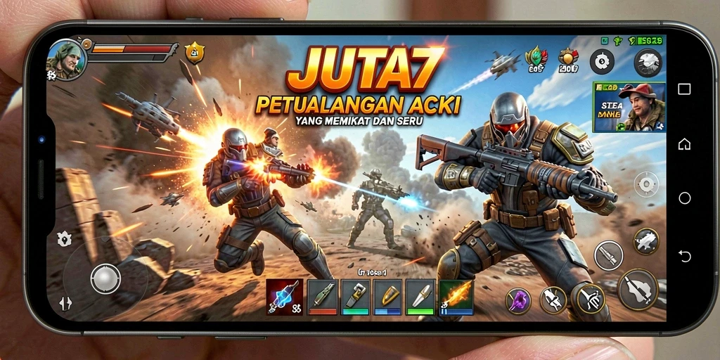 Gameplay <strong>JUTA7</strong> yang seru dan penuh aksi.