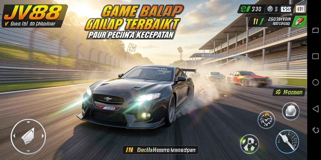 Menampilkan gameplay balap cepat dan mendebarkan dari JV88.