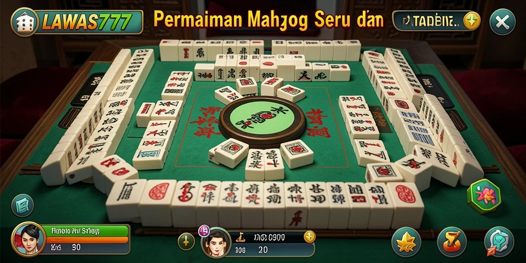 Tampilan screenshot utama LAWAS777 yang menunjukkan gameplay Mahjong yang menarik.