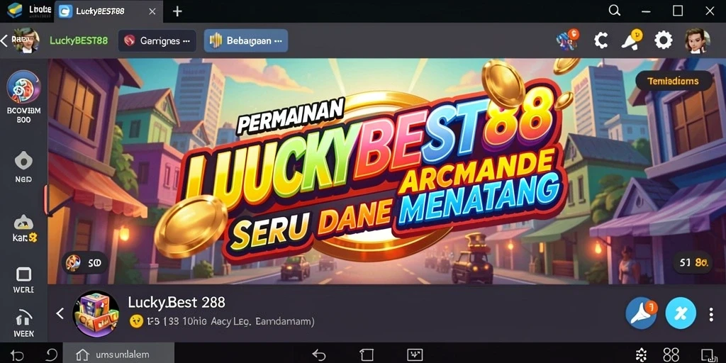 Screenshot gameplay <strong>LUCKYBEST88</strong> yang menunjukkan aksi seru di dalam permainan arcade.