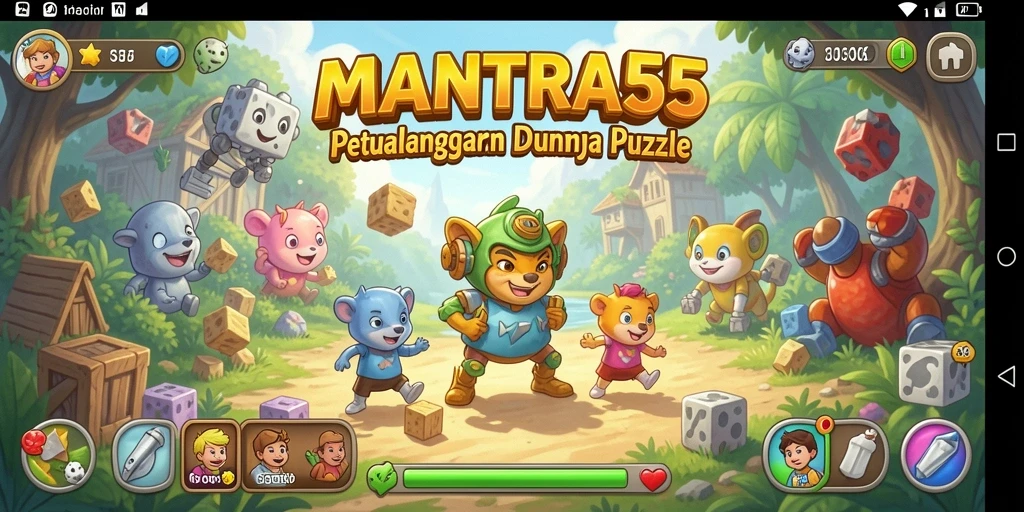 Tampilan menarik dari gameplay MANTRA55 yang menantang.