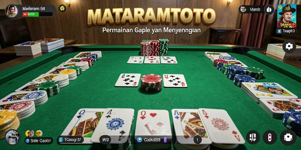 Tampilan utama game Gaple yang menarik dan interaktif.