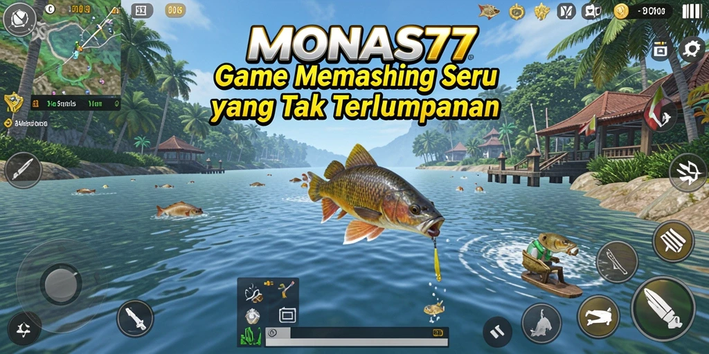 Screenshot gameplay MONAS77 menampilkan pengalaman memancing yang seru dan mendebarkan.