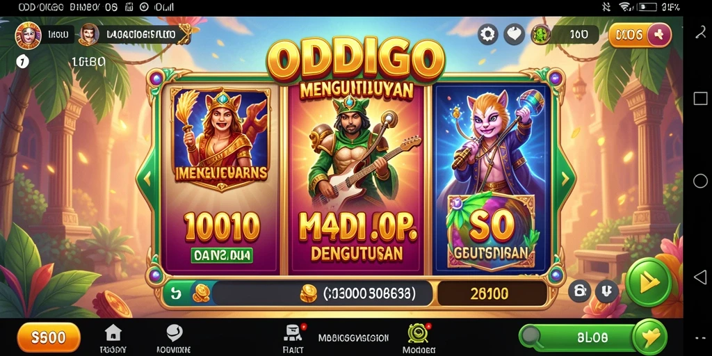 Screenshot ODDIGO menampilkan gameplay Slot yang mengasyikkan dan penuh warna.