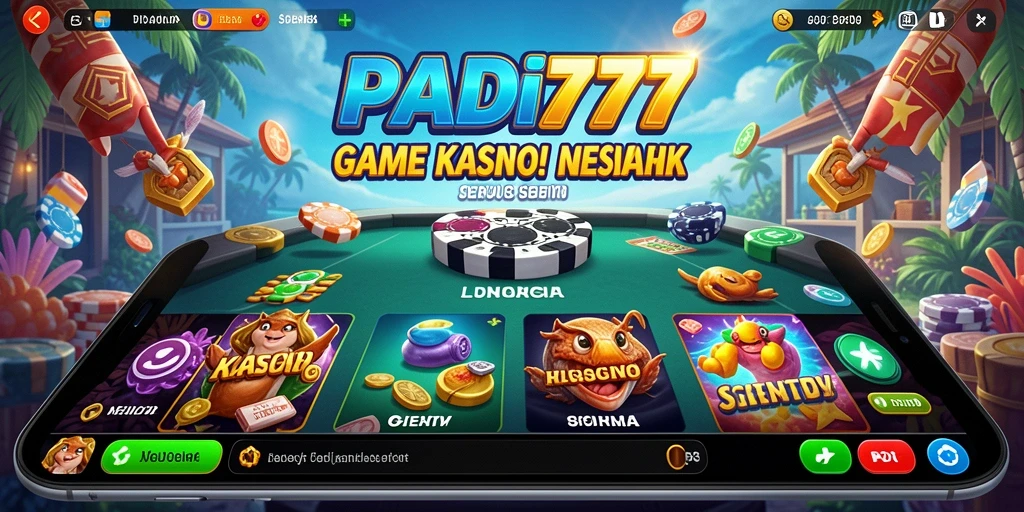 Screenshot utama PADI777 menunjukkan gameplay kasino yang seru dan interaktif.