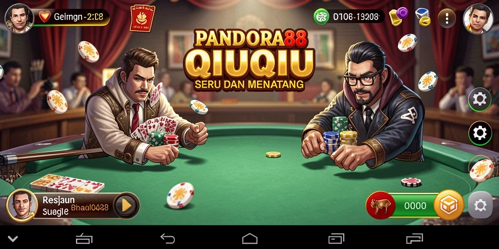 Screenshot gameplay PANDORA88 yang penuh aksi QiuQiu.