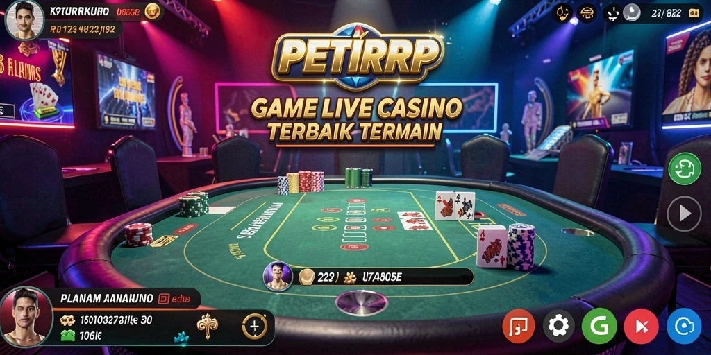 Tampilan gameplay Live Casino yang seru dan interaktif di PETIRRP.
