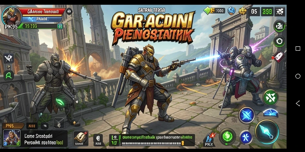 Tangkapan layar gameplay PK95 yang menampilkan pertempuran strategi yang intens.