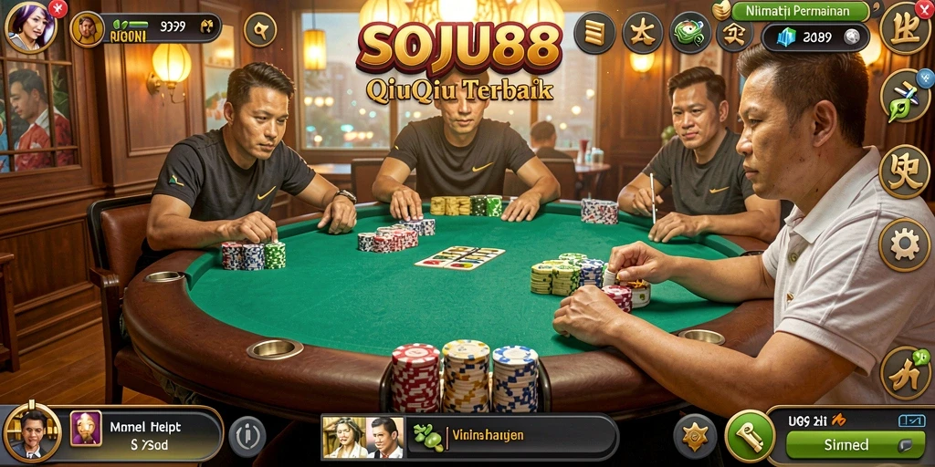 Tampilan gameplay QiuQiu yang seru dan menarik di SOJU88.