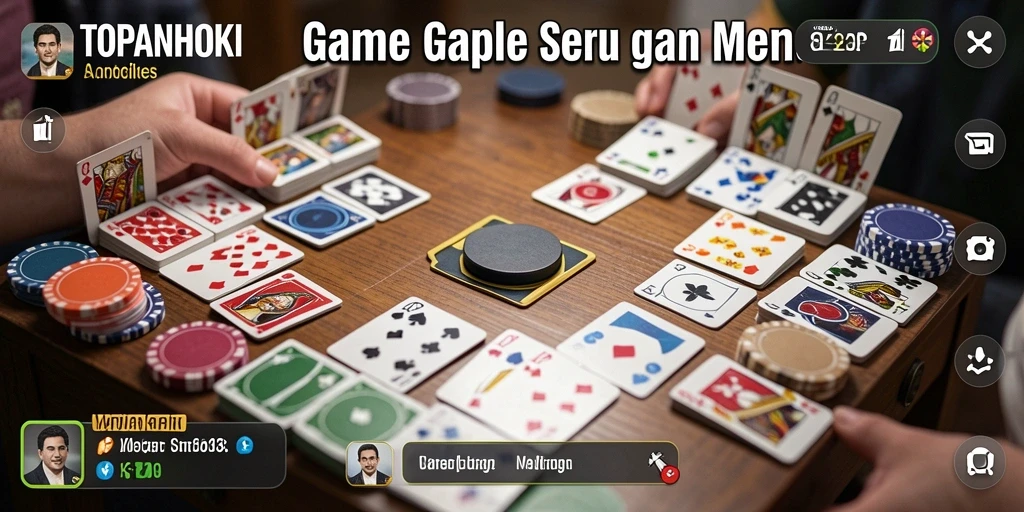 Tangkapan layar gameplay seru dari TOPANHOKI dalam permainan Gaple.