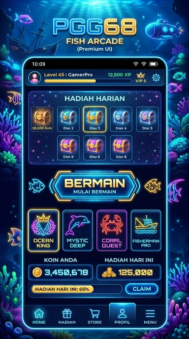 Tampilan utama aplikasi pgg68 dengan berbagai kategori aplikasi.